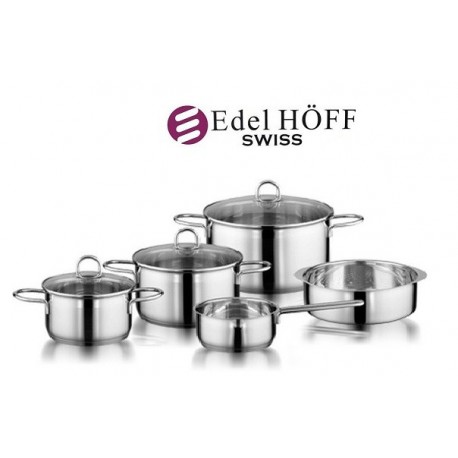 Šveicariškas „EDEL HOFF SWISS“ 10 dalių puodų rinkinys